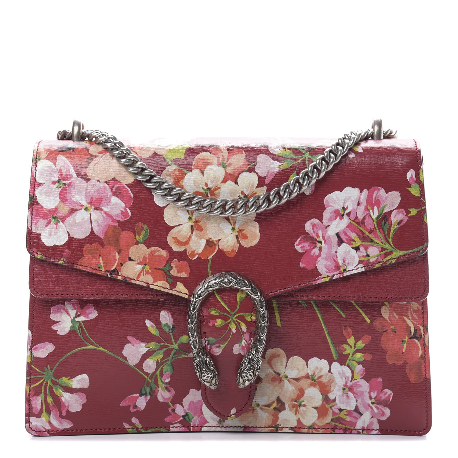 Gucci Calfskin Blooms Print Medium Dionysus Shoulder Bag Romantic Cherry Multicolor 1 of 12