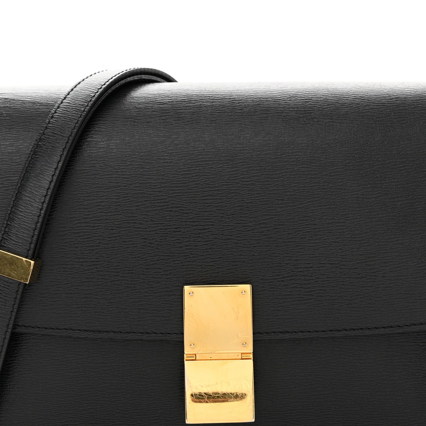 Liege Calfskin Medium Classic Box Flap Bag Black