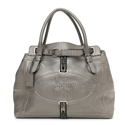 Fendi Cuoio Romano Selleria Large Villa Borghese Tote Peltro 1 of 9