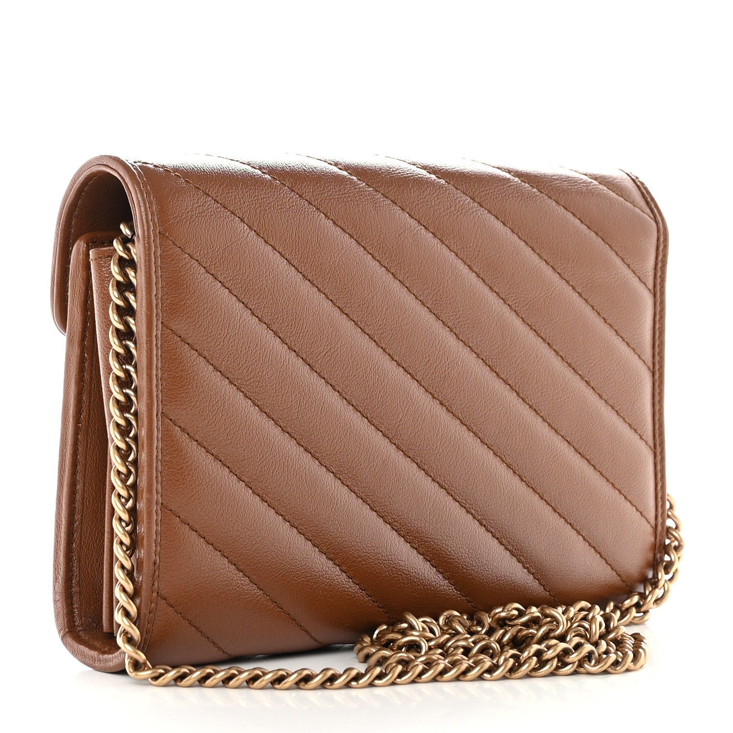 Gucci Azalea Calfskin Matelasse Diagonal GG Marmont Chain Wallet Cuir 3 of 11