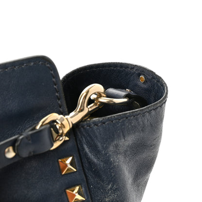 Valentino Garavani Vitello Small Rockstud Tote Marine 12 of 14