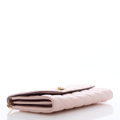 Versace Lambskin Quilted Medusa Wallet On Chain Crossbody Light Pink 4 of 8