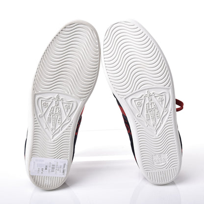 Gucci Terry Cloth GG Monogram Web Womens Ace Sneakers 39.5 Blue Red 6 of 11