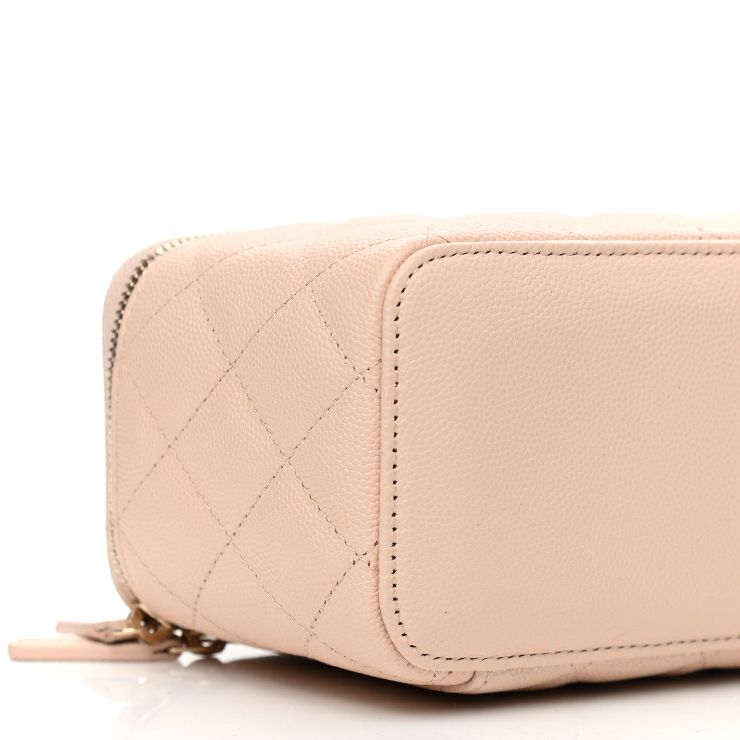 Chanel Caviar Quilted Small Vanity Case With Chain Light Beige 5 of 12