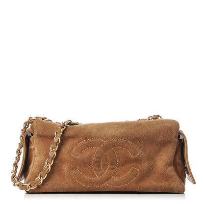 Chanel Suede CC Shoulder Bag Beige 1 of 15