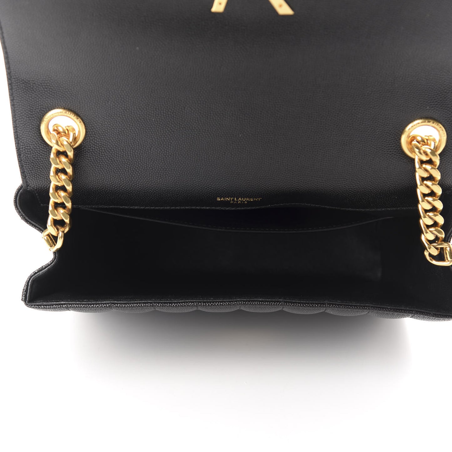 Grain De Poudre Matelasse Monogram Large Vicky Chain Bag Black