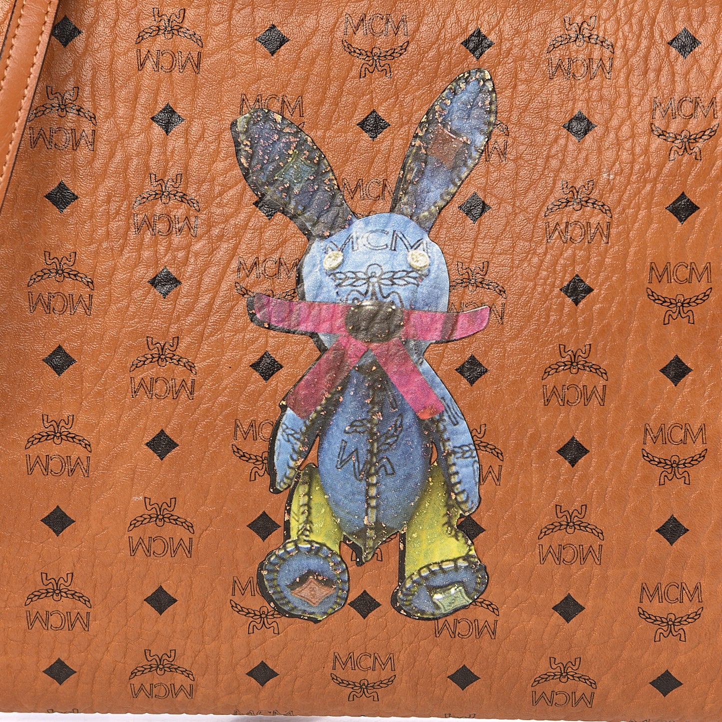 Visetos Rabbit Crossbody Pouch Cognac