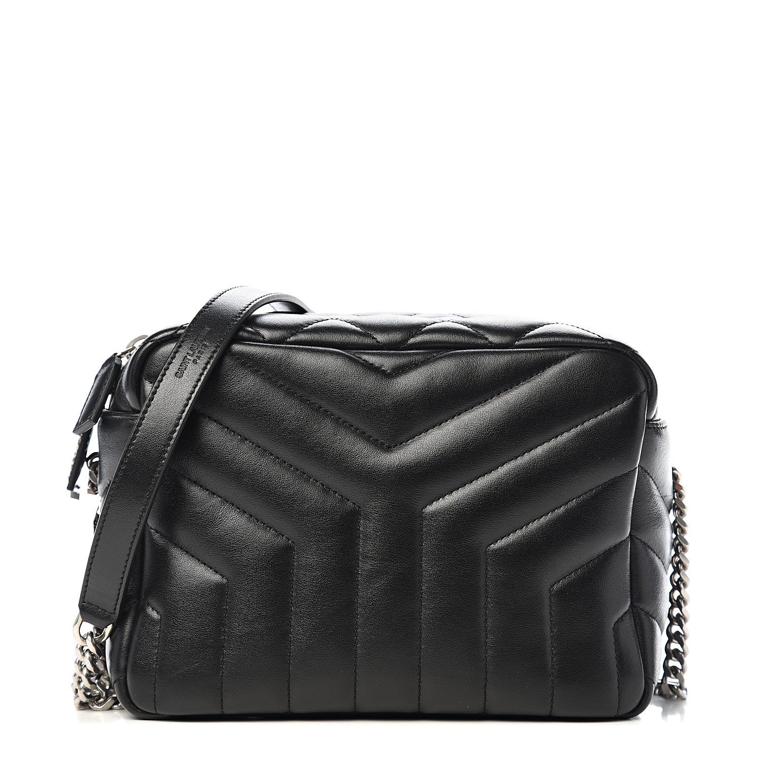 Saint Laurent Calfskin Y Quilted Monogram Small Loulou Bowling Bag Black 1 of 8