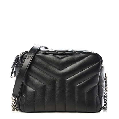 Saint Laurent Calfskin Y Quilted Monogram Small Loulou Bowling Bag Black 1 of 8