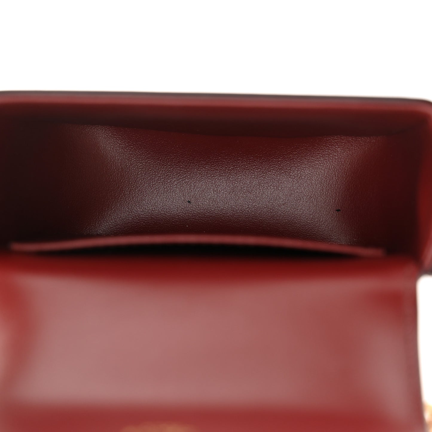 Shiny Calfskin Mini Chain Claude Burgundy