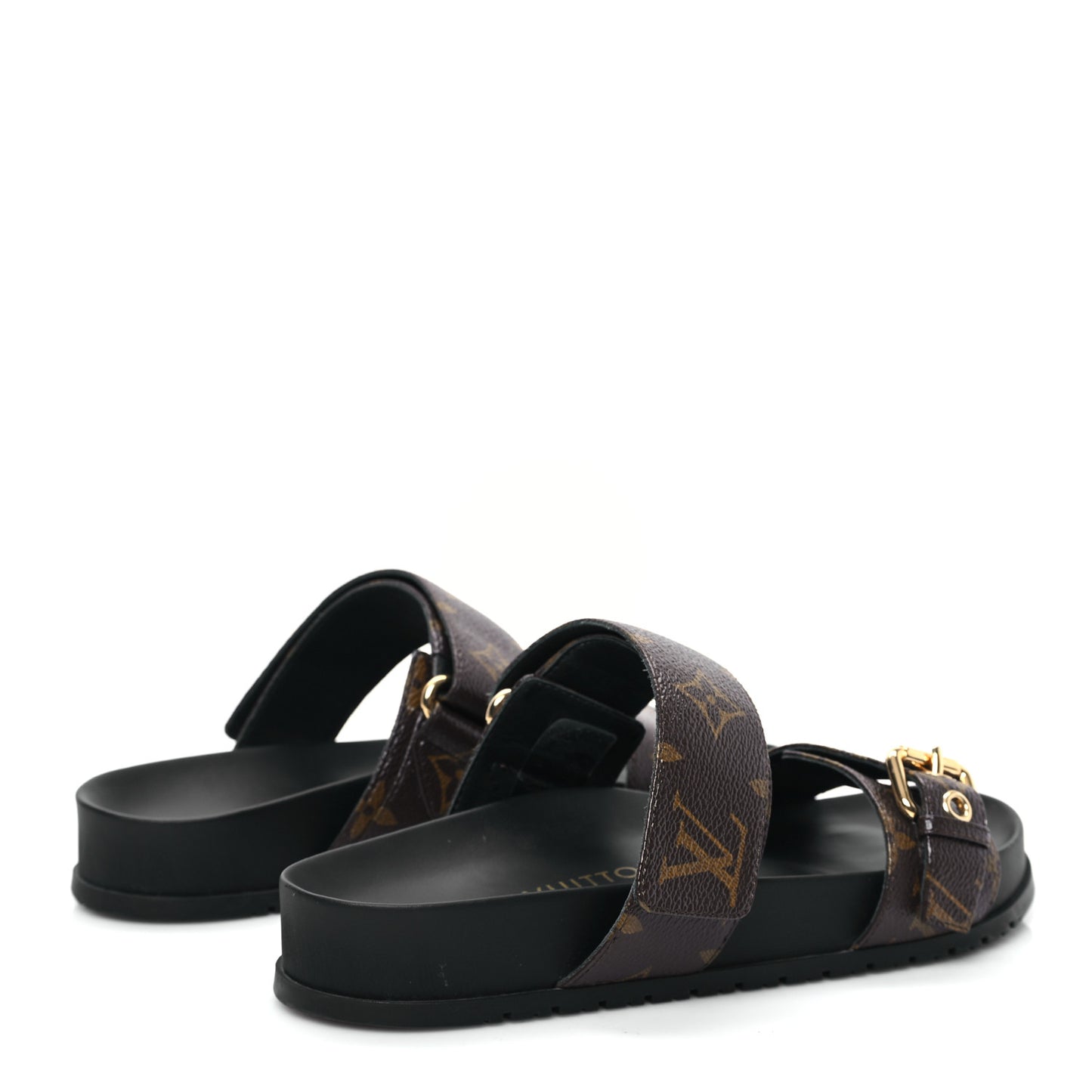 Monogram Bom Dia Mule Sandals 36 Black