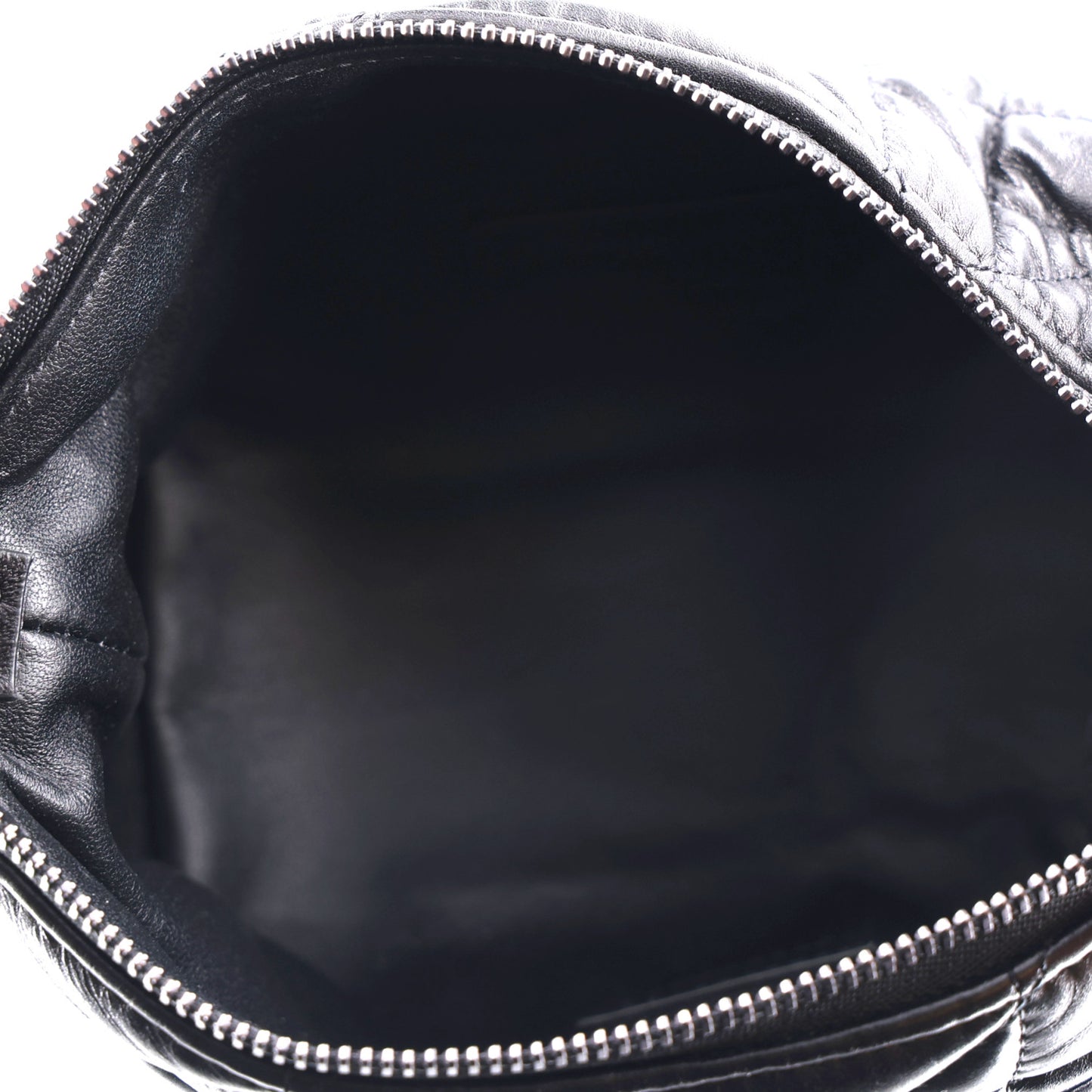 Calfskin Macrocannage Small Diortravel Nomad Pouch Black