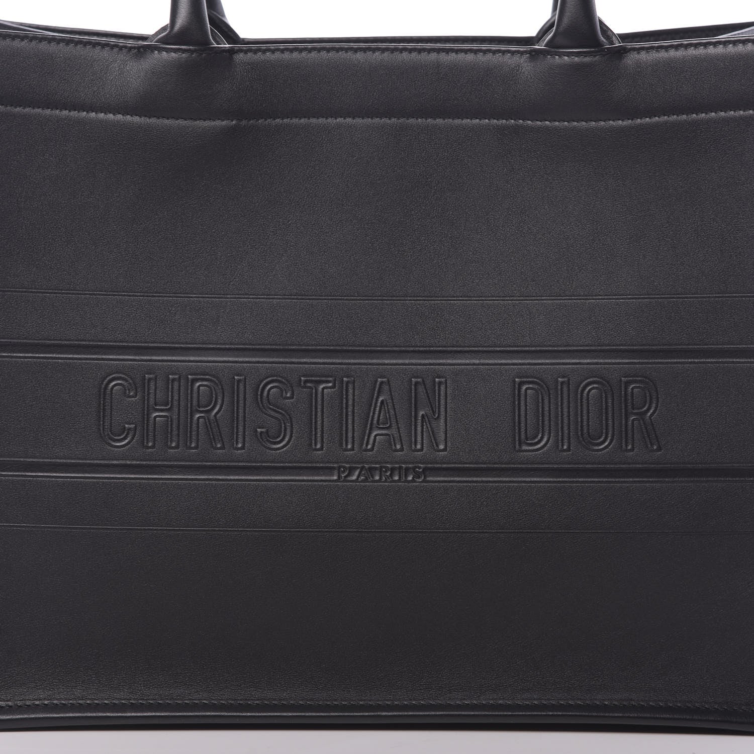 Christian Dior Calfskin Embossed Medium Book Tote Black 8 of 11