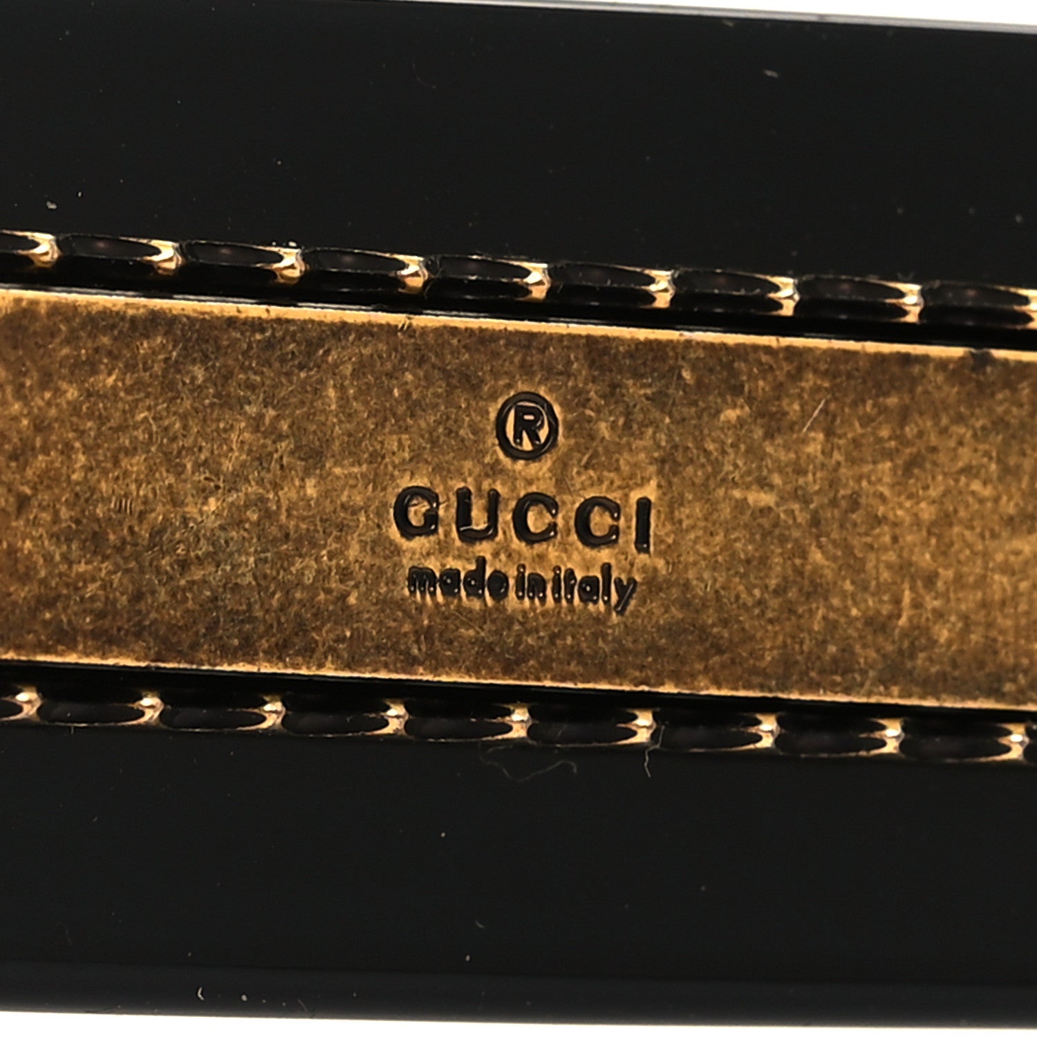 Gucci Resin Crystal Single Hair Barrette Black 3 of 3