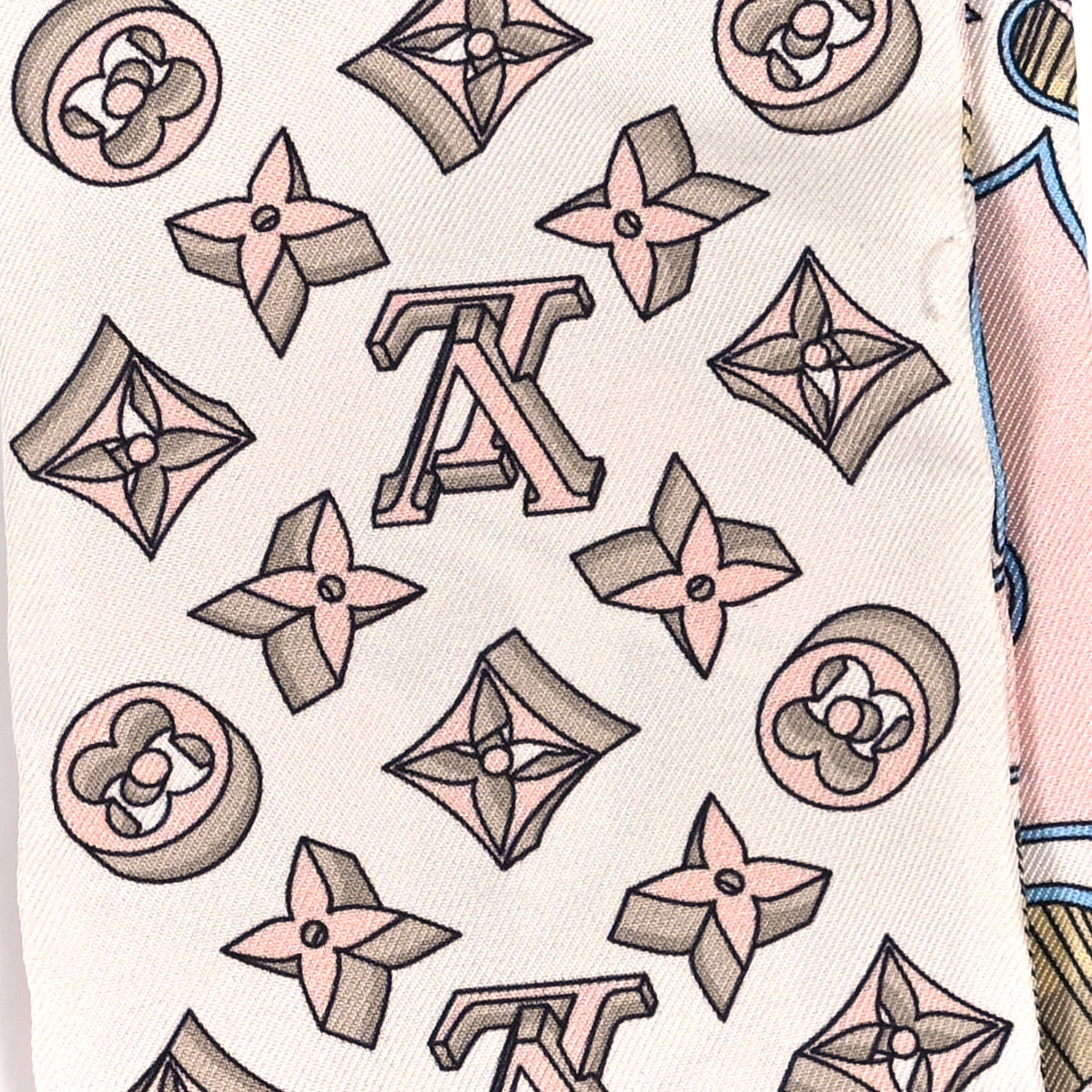 Louis Vuitton Silk Monogram Bandeau Light Pink 3 of 3