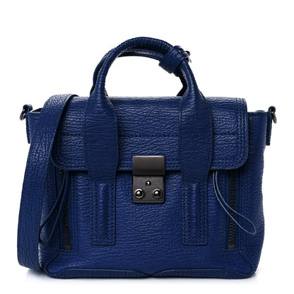 3.1 Phillip Lim Textured Calfskin Mini Pashli Satchel Cobalt 1 of 10