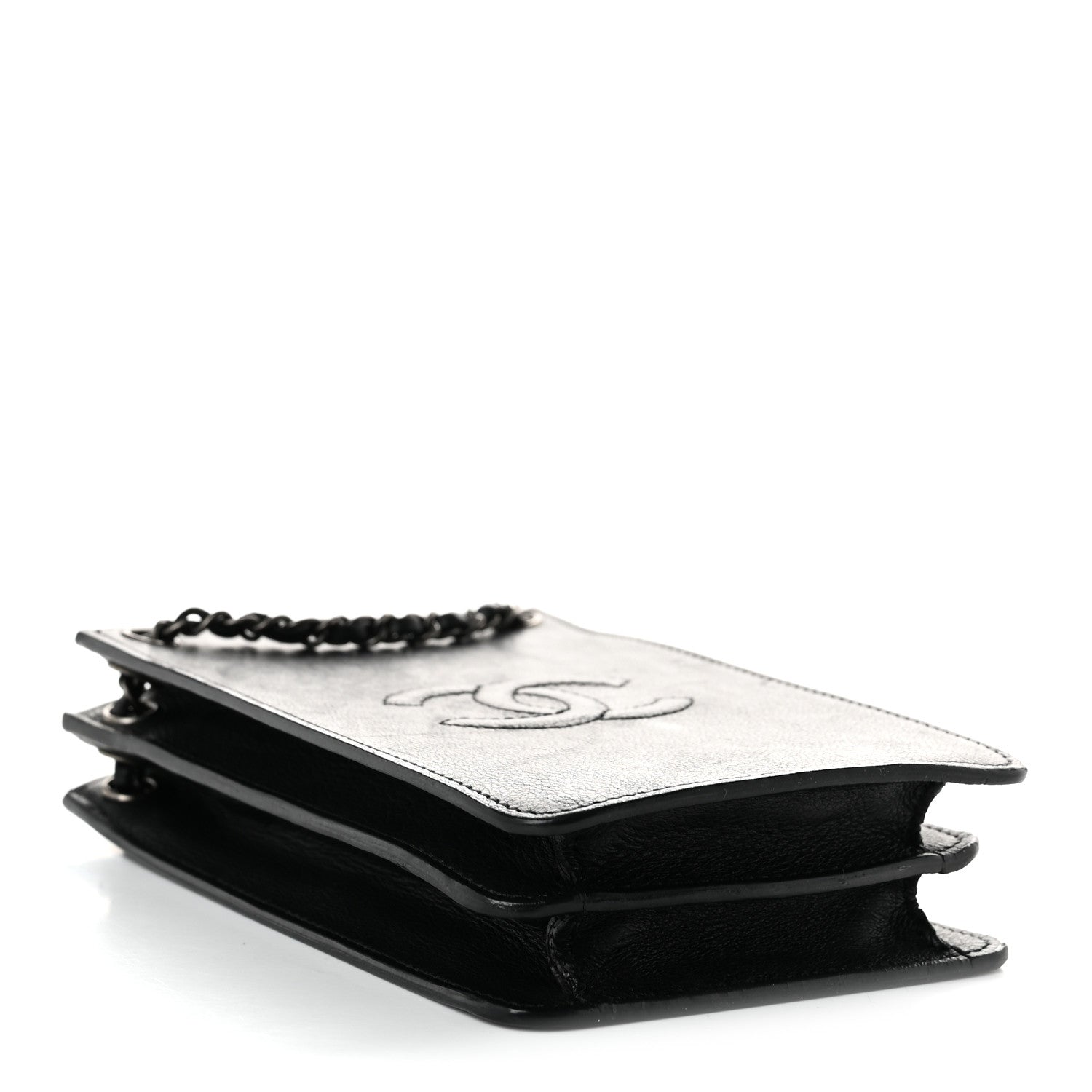 Chanel Calfskin CC Phone Holder Crossbody Black 3 of 9