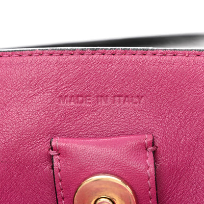 Christian Dior Bullcalf Large Diorissimo Tote Black Rose Indien 9 of 13