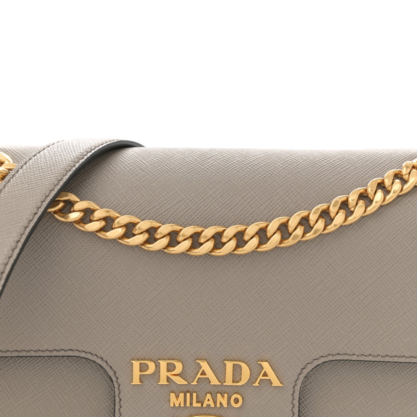 Saffiano Flap Shoulder Bag Argilla