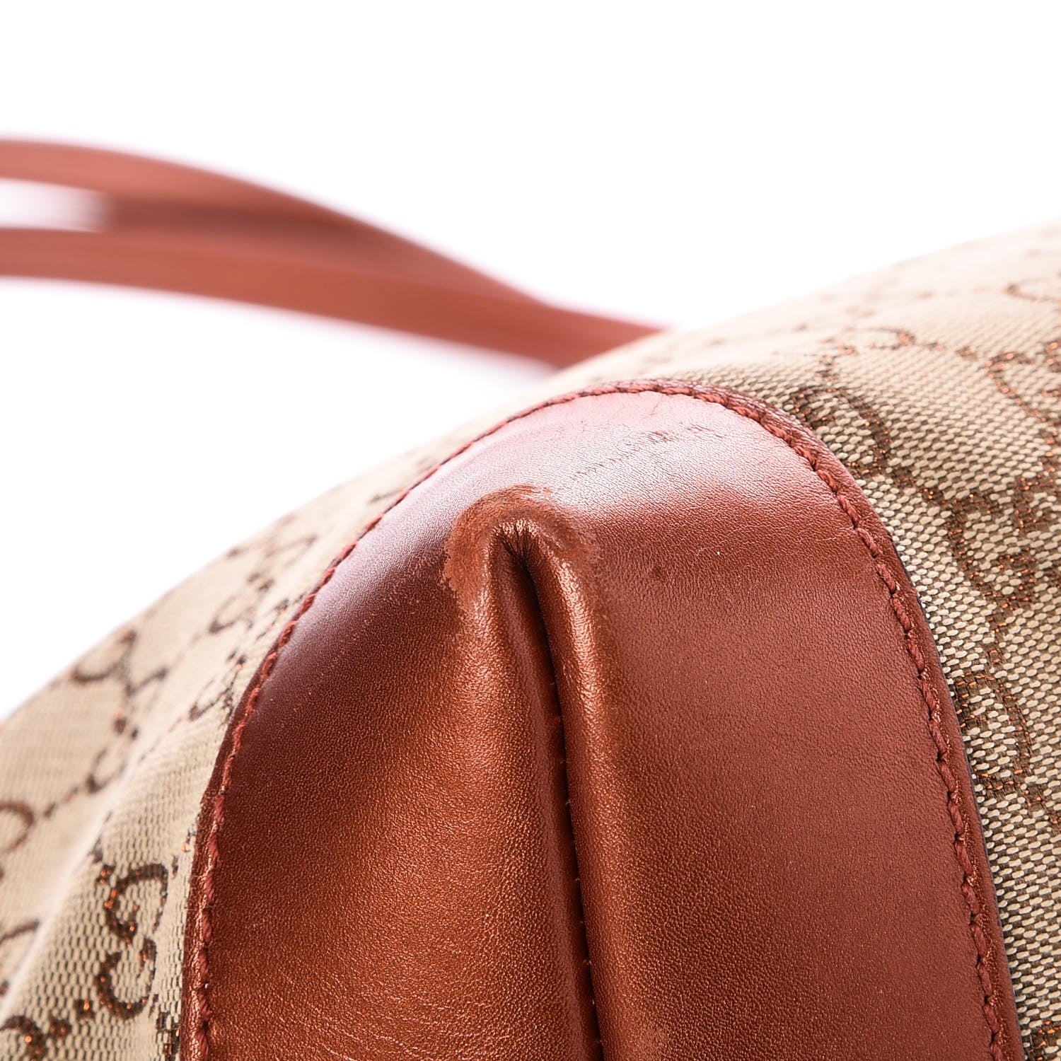 Gucci Monogram Medium Craft Tote Bronze 9 of 10