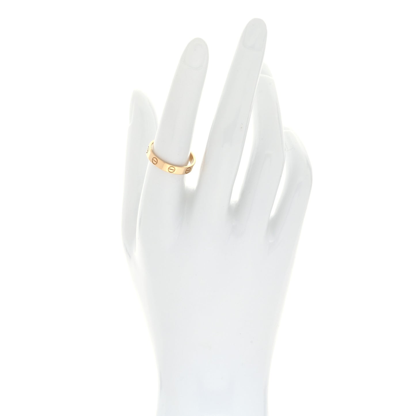 18K Yellow Gold 3.5mm LOVE Wedding Band Ring 55 7.25