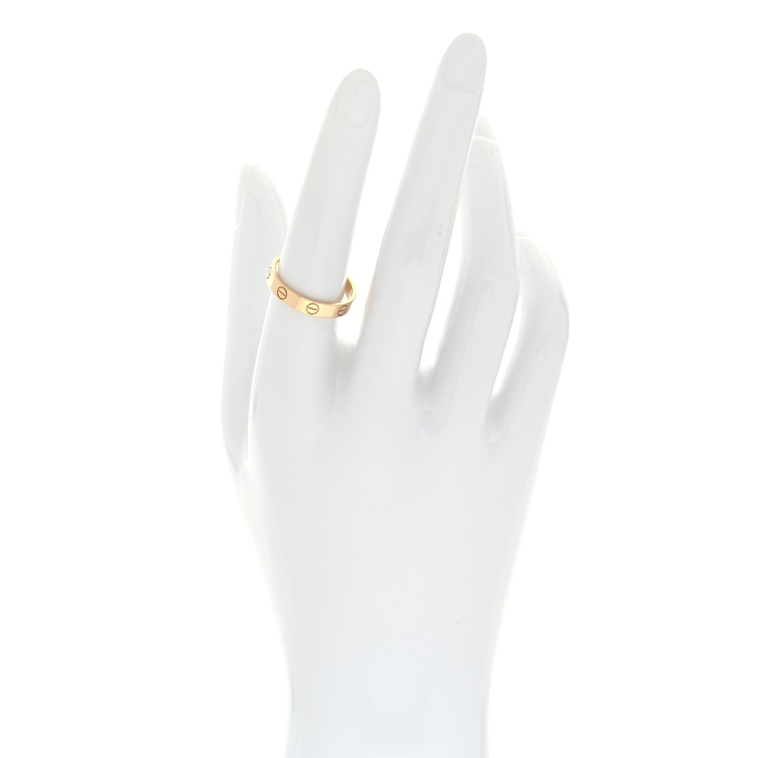 Cartier 18K Yellow Gold 3.5mm LOVE Wedding Band Ring 55 7.25 2 of 4