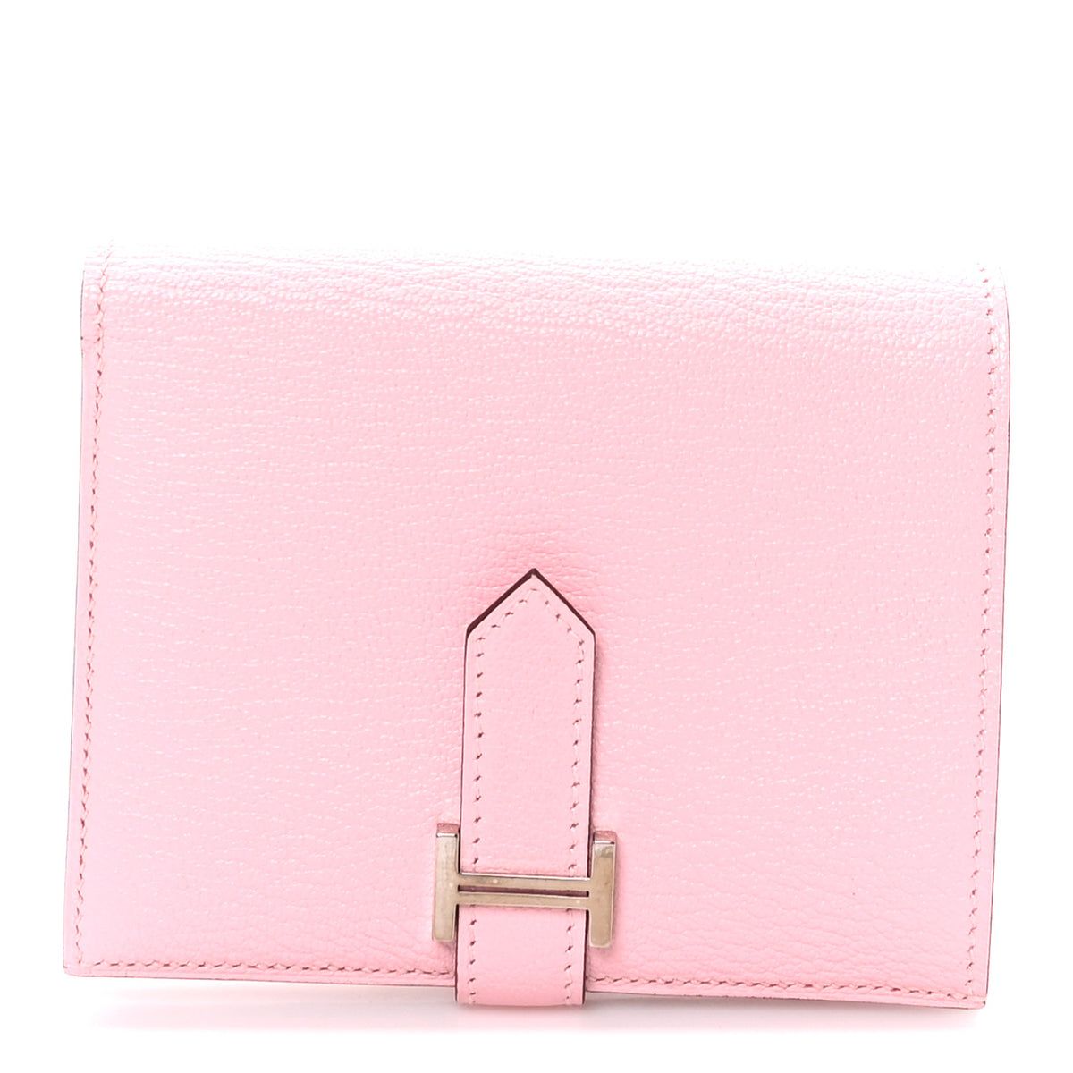 Hermes Chevre Mysore Bearn Compact Wallet Rose Sakura 1 of 8
