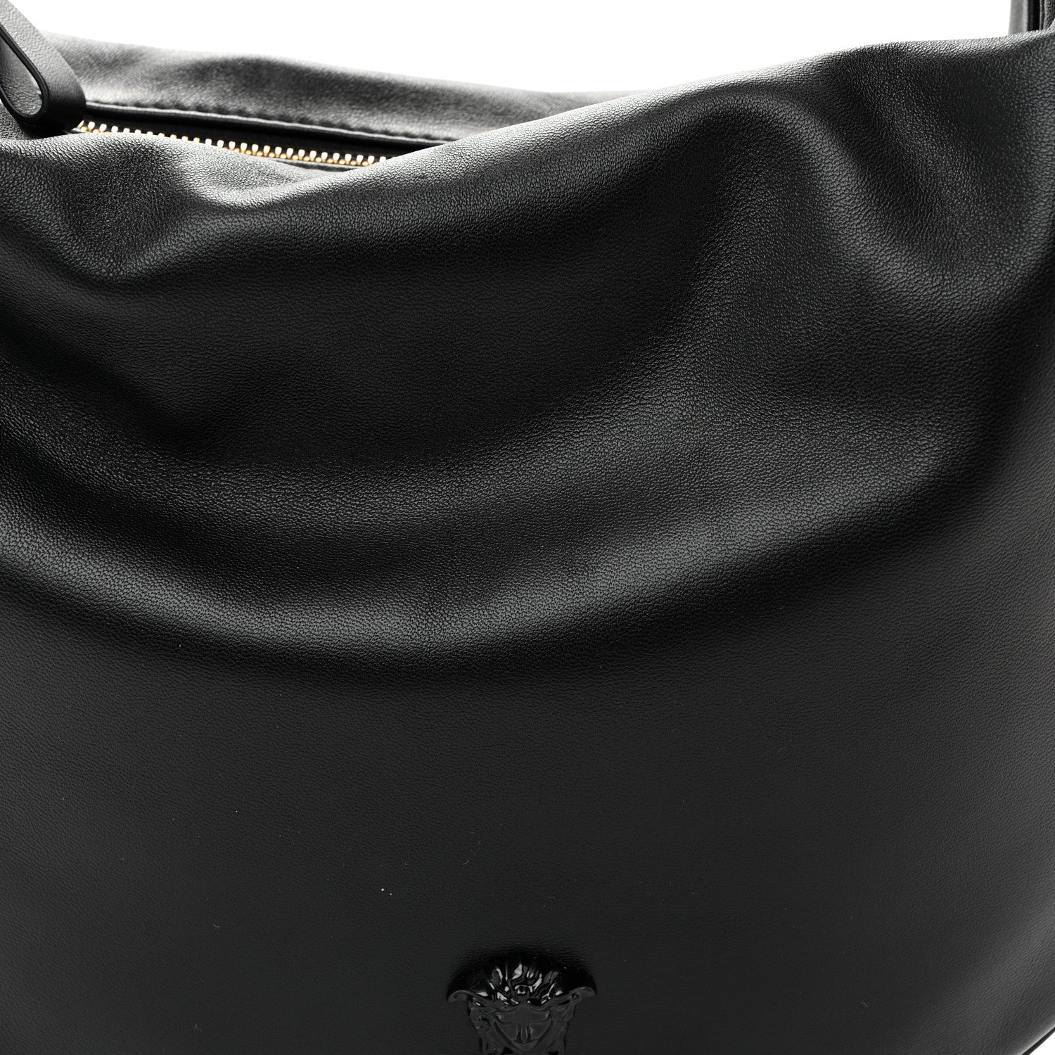 Versace Calfskin La Medusa Chain Hobo Black 8 of 10