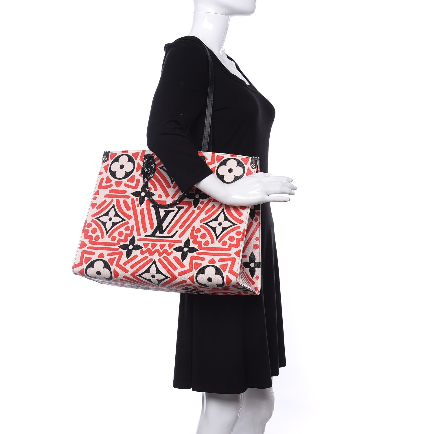 Louis Vuitton Monogram Giant Crafty Onthego GM Creme Rouge Black 2 of 10