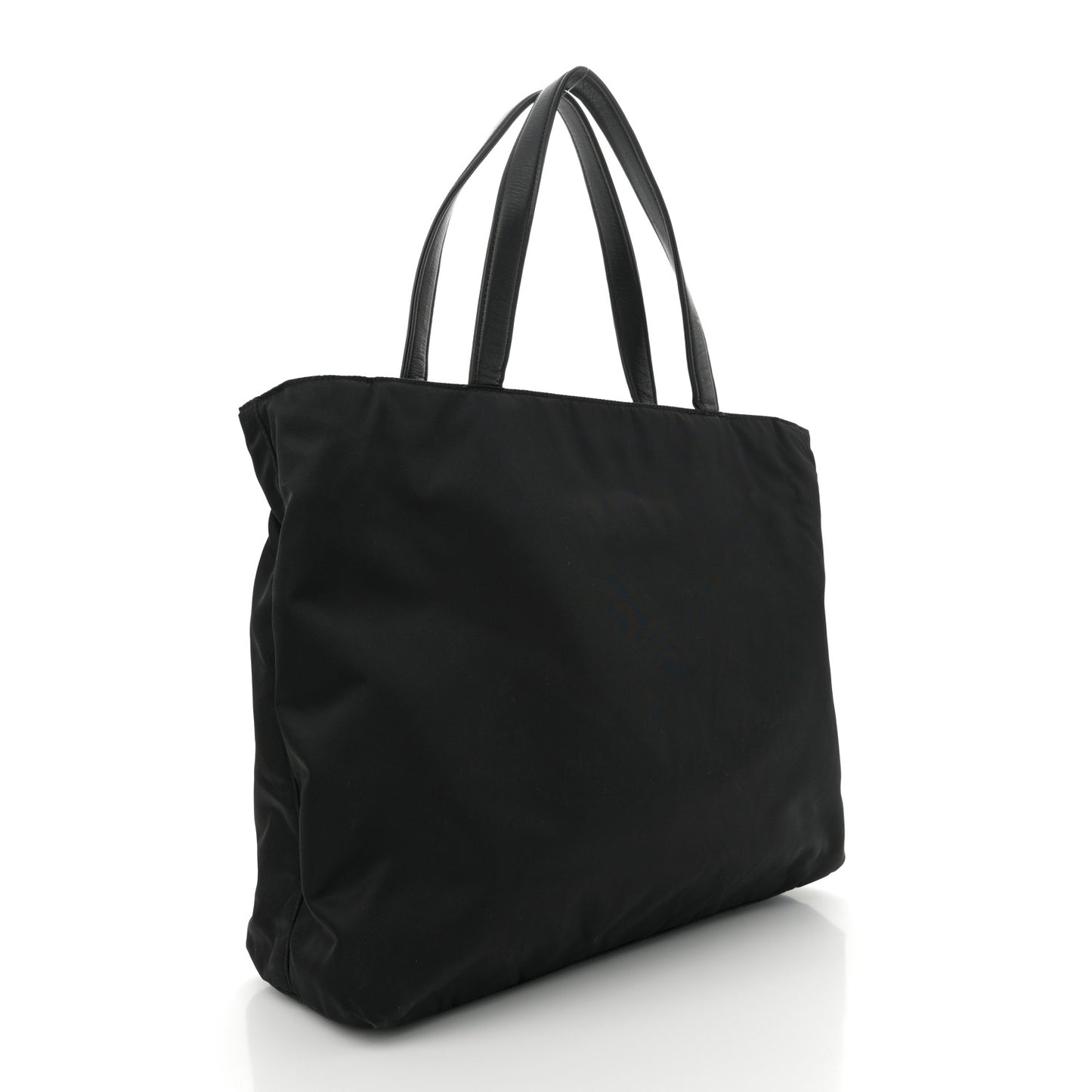 Tessuto Nylon Saffiano Shopping Tote Black