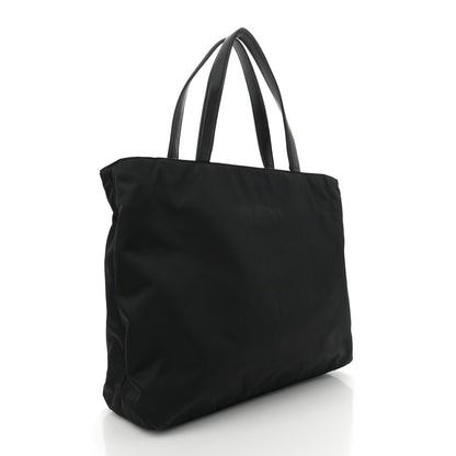 Prada Tessuto Nylon Saffiano Shopping Tote Black 3 of 11