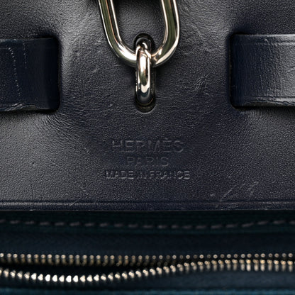 Hermes Military Toile Vache Hunter Herbag Zip 31 PM Bleu Ocean Bleu Indigo 7 of 14