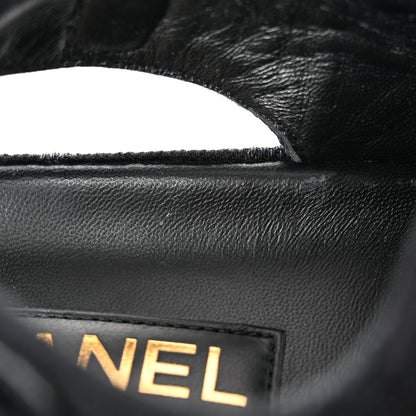 Chanel Denim Printed Dad Sandals 38.5 Black 12 of 15