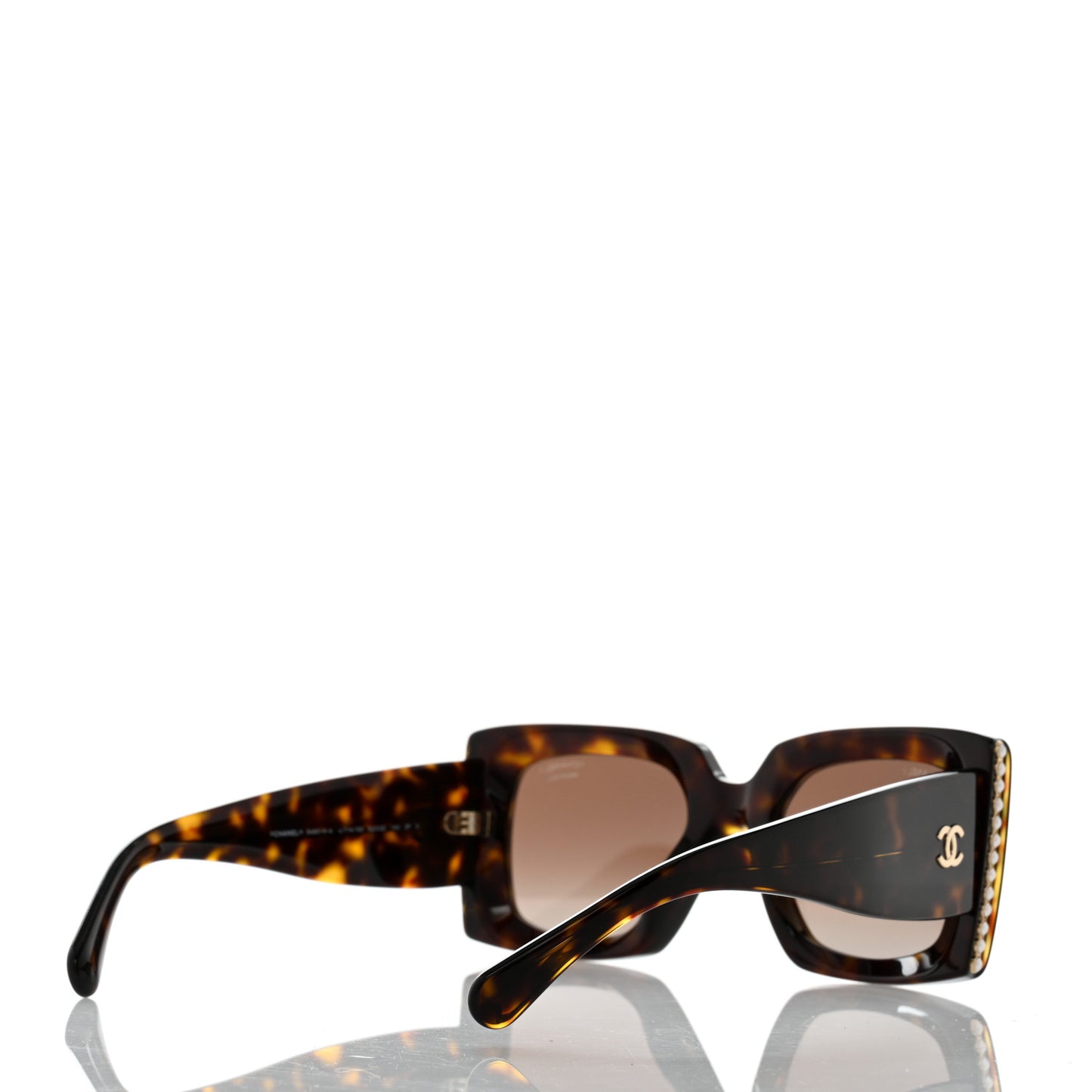 Acetate Pearl Rectangle Sunglasses 5480-H-A Tortoise