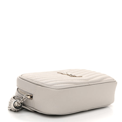Saint Laurent Grain De Poudre Matelasse Monogram Mini Lou Camera Bag Granite 4 of 11