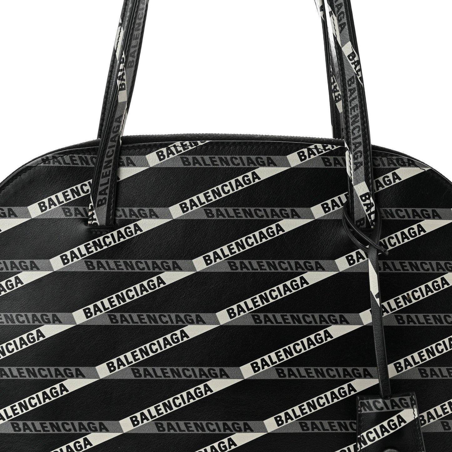 Calfskin Losange Monogram Medium Miami Tote Bag Black Grey