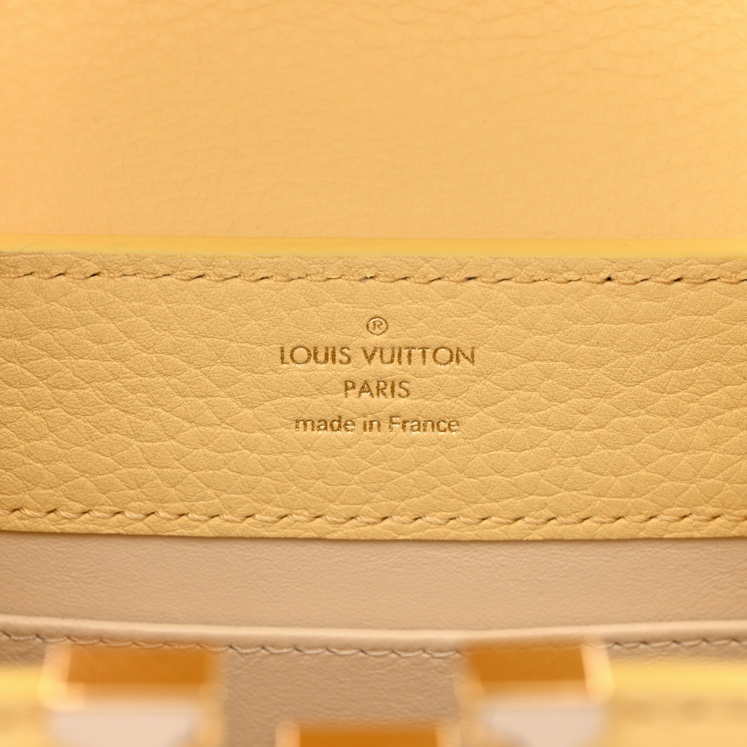 Louis Vuitton Taurillon Mini Capucines Jaune Plume 7 of 10