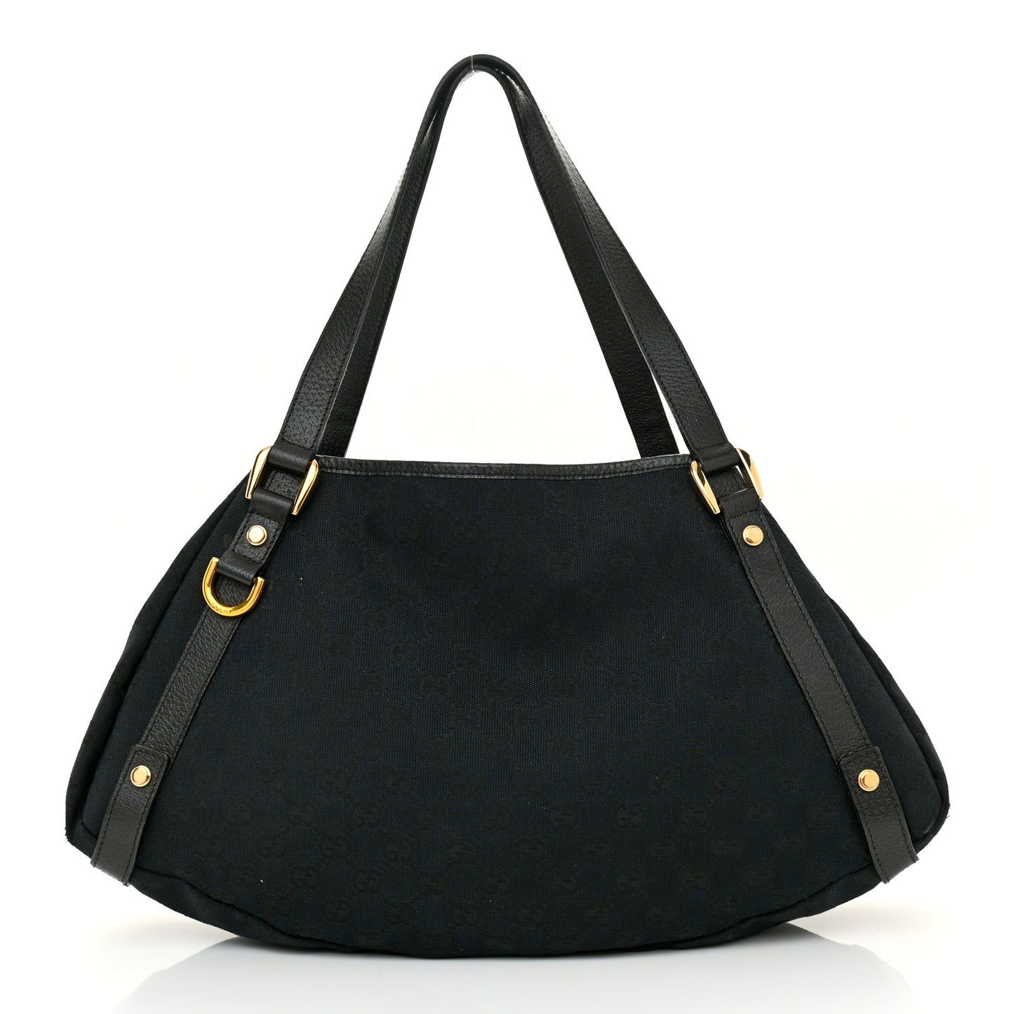 Monogram Medium Abbey Shoulder Bag Black