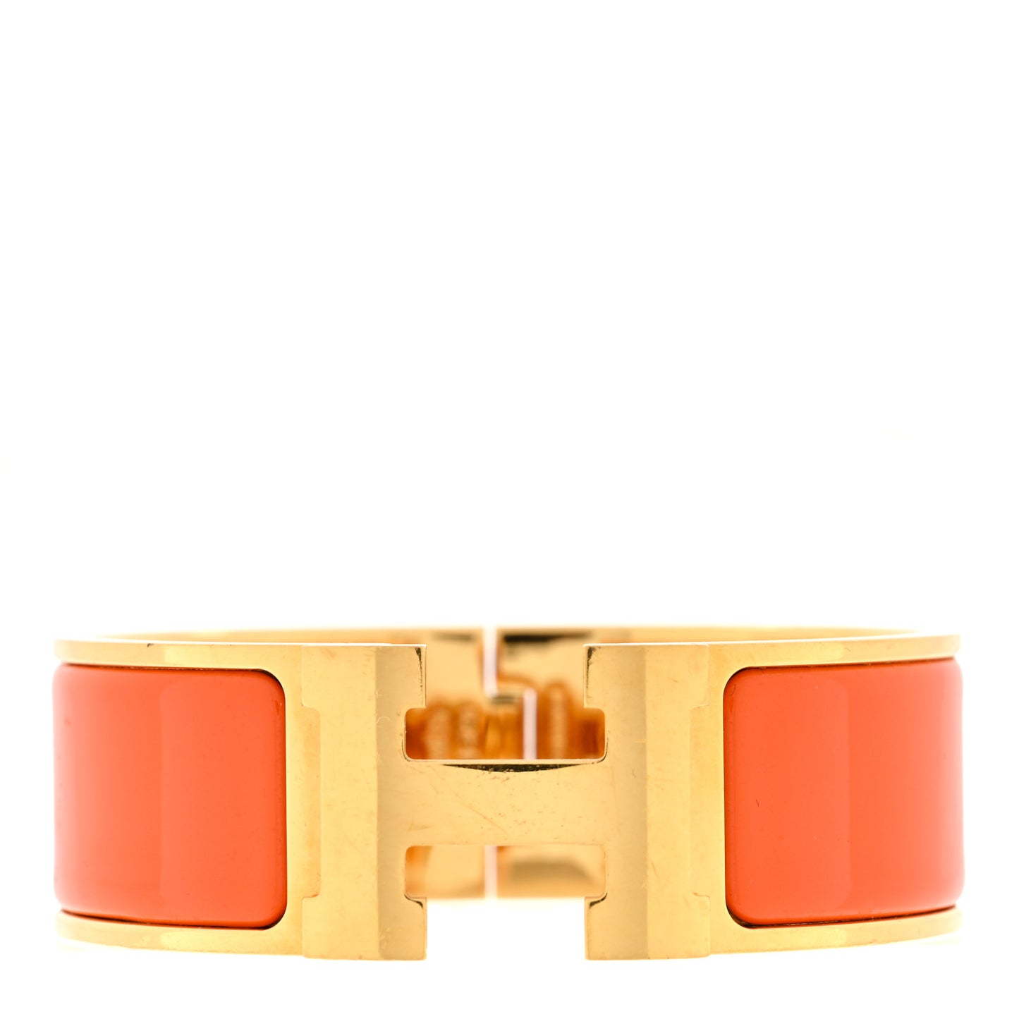 Enamel Wide Clic Clac H Bracelet Orange