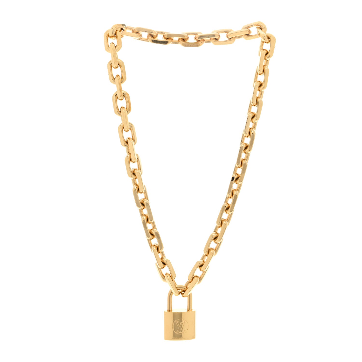 Louis Vuitton LV Edge Necklace Cadenas Gold 3 of 4