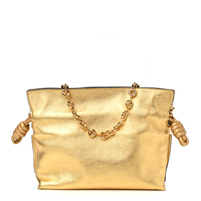 Loewe Metallic Calfskin Nano Flamenco Knot Clutch Gold 1 of 9
