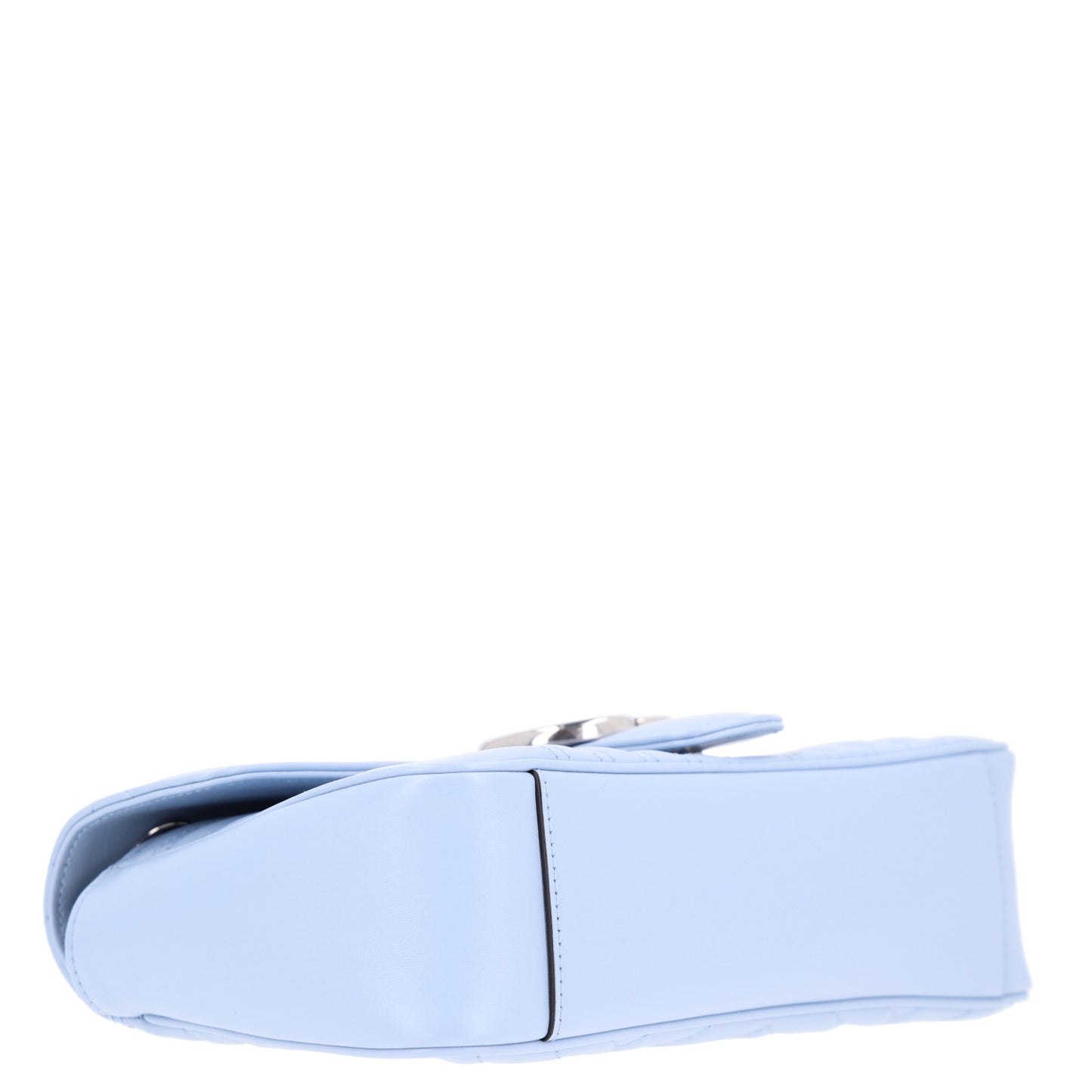 Calfskin Matelasse Small GG Marmont Shoulder Bag Porcelain Light Blue