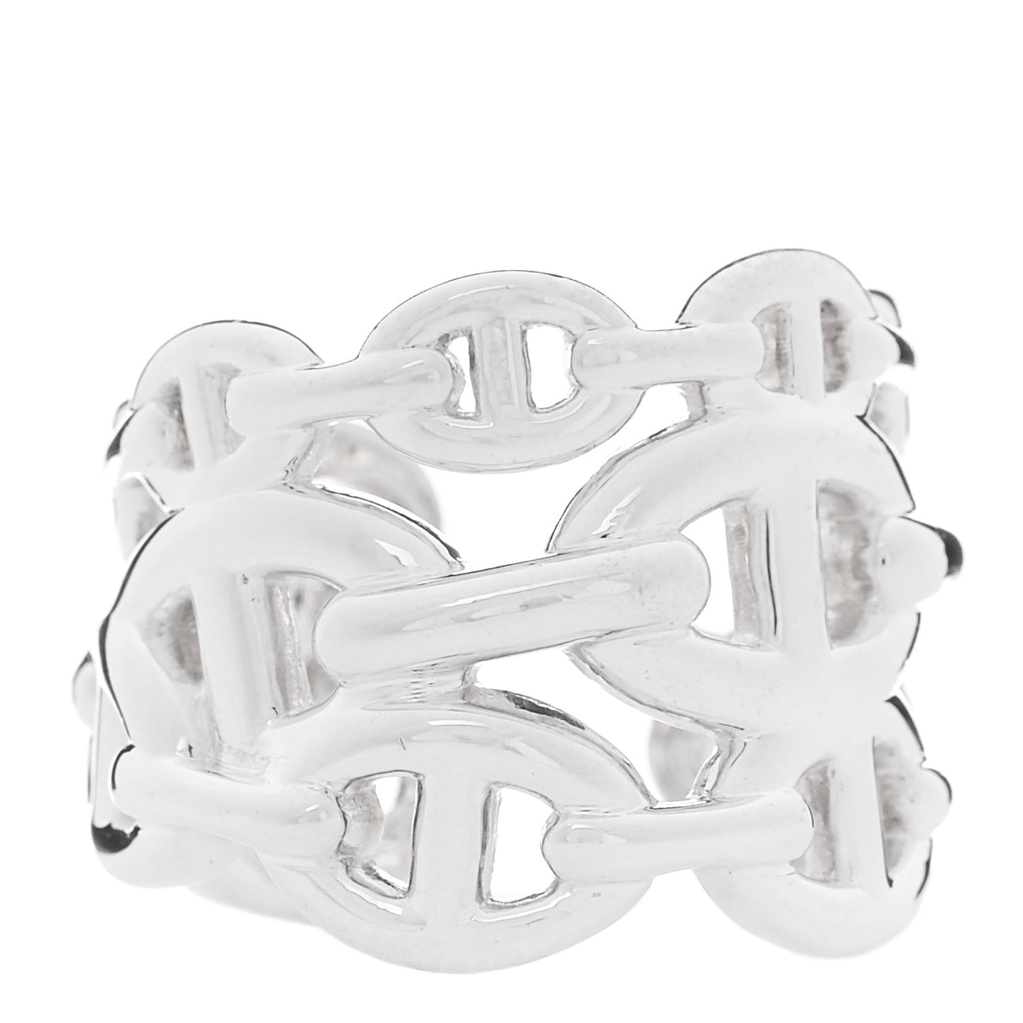 Sterling Silver GM Chaine d'ncre Enchainee Band Ring 56 7.75