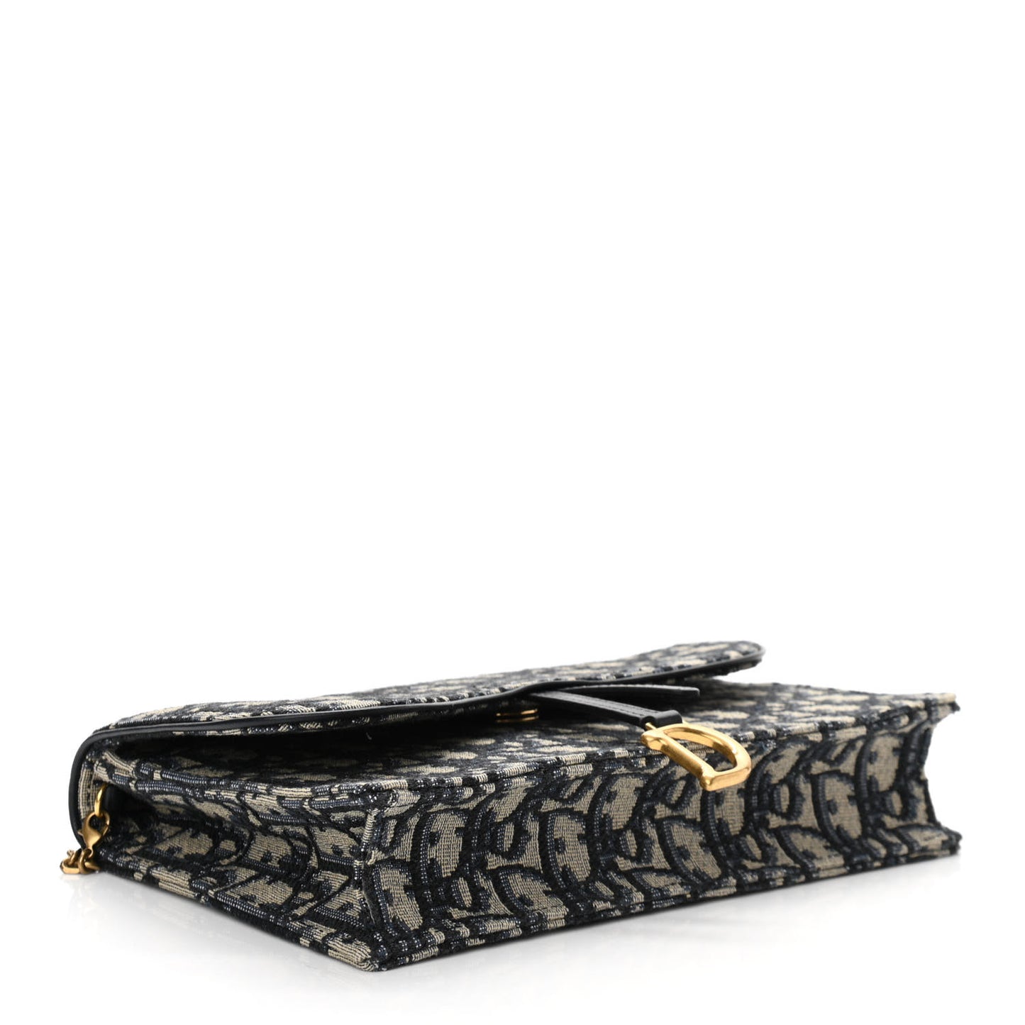 Oblique Saddle Chain Pouch Blue