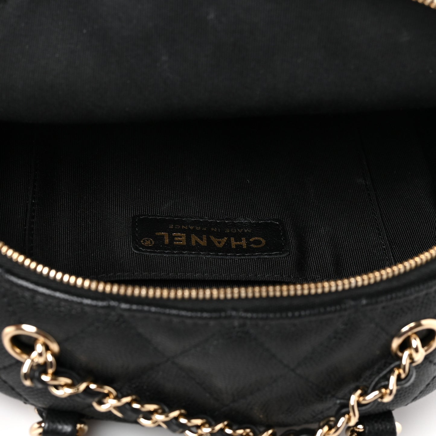 Caviar Quilted Small CC Day Backpack Black