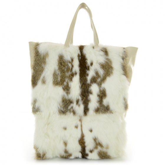 Celine Lambskin Rabbit Fur Vertical Cabas 1 of 8