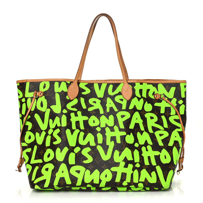 Louis Vuitton Monogram Graffiti Neverfull GM Green 1 of 9