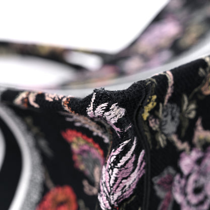 Christian Dior Canvas Embroidered Large Book Tote Black Multicolor 10 of 11
