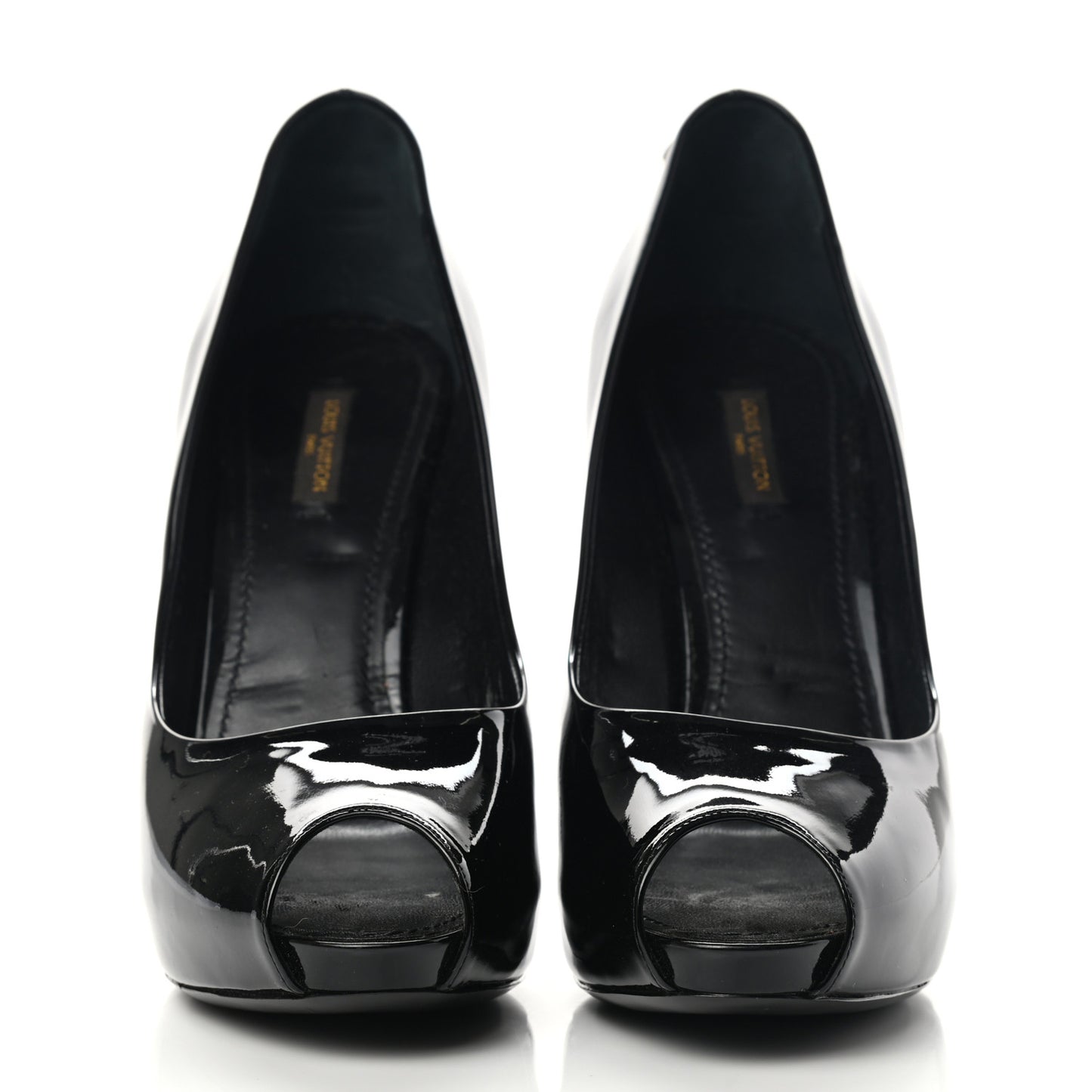Patent Oh Really Peep Toe Pumps 40 Black
