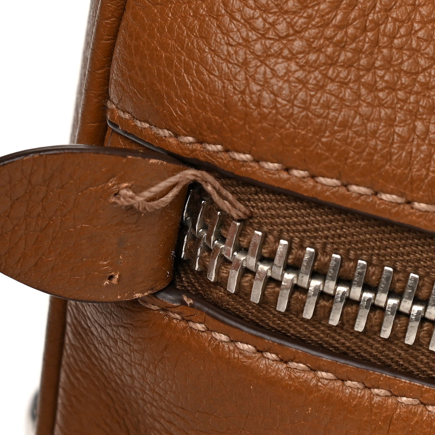 Prada Vitello Daino Side Zip Tote Brandy 12 of 12